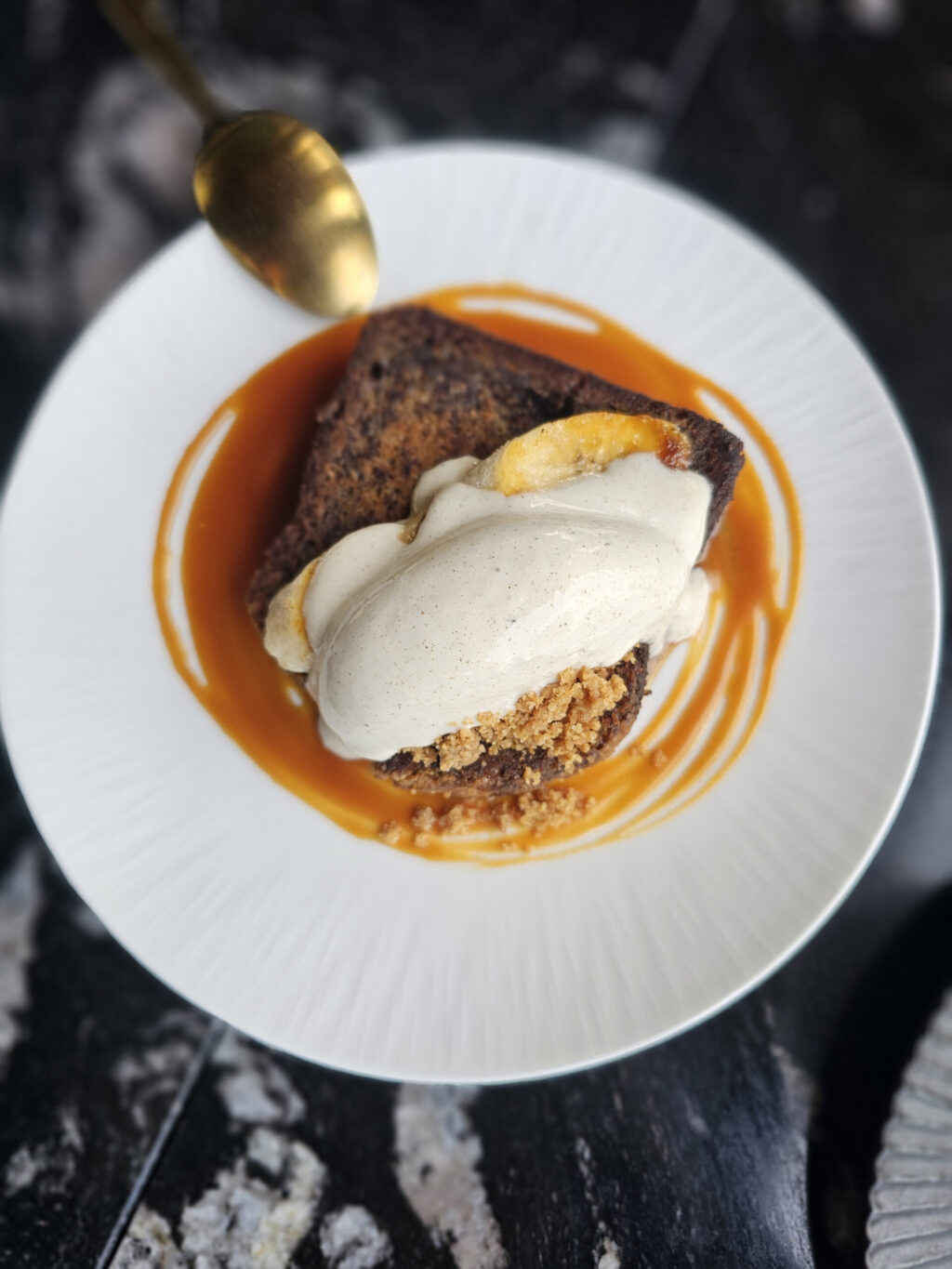 Brown butter banana bread from Aya at the Graton Resort & Casino in Rohnert Park. (Heather Irwin / The Press Democrat)