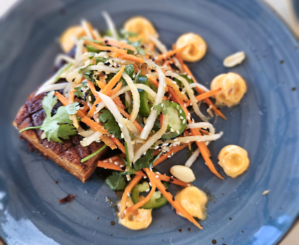 Banh mi-style pork belly at Salt & Stone in Kenwood. (Heather Irwin / The Press Democrat)