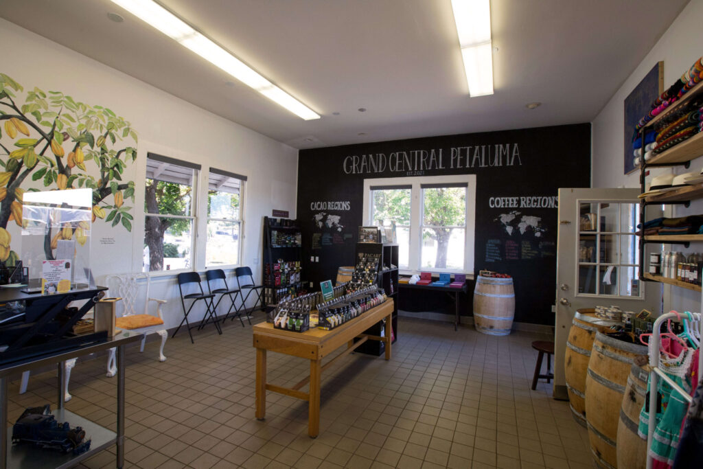 The cafe's interior at Grand Central Petaluma, Saturday, July 9, 2022, in Petaluma. (Darryl Bush / For The Press Democrat)