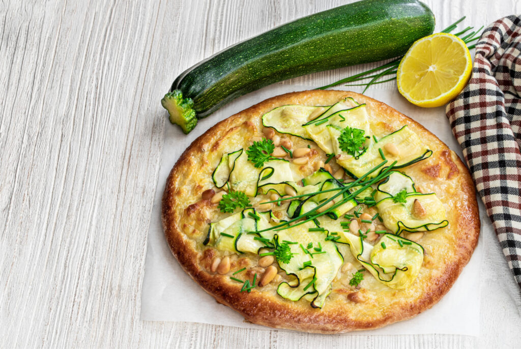 Zucchini pizza