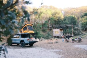 Hipcamp named the Olive Farm in Novato one of its “50 favorite places to camp in America right now.” (Courtesy of Hipcamp)