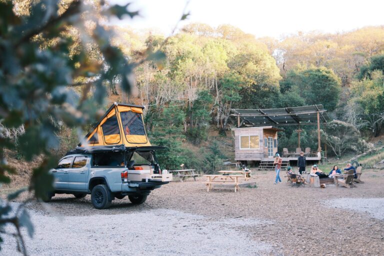 Hipcamp named the Olive Farm in Novato one of its “50 favorite places to camp in America right now.” (Courtesy of Hipcamp)