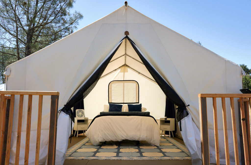 A new glamping tent at The Ranch at Lake Sonoma on Friday, May 22, 2026. (Christopher Chung/The Press Democrat)