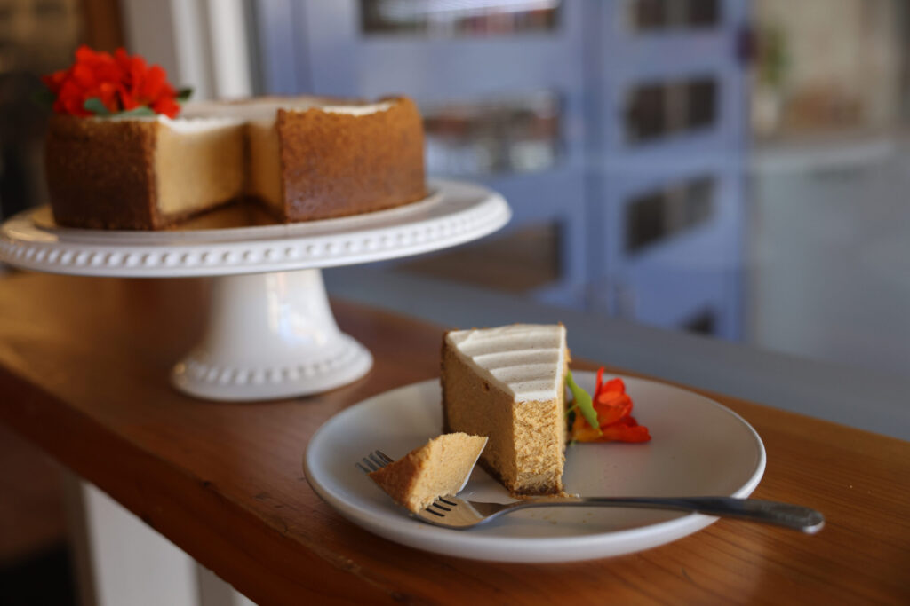 The pumpkin cheesecake at Stellina Pronto in Petaluma Thursday, July 9, 2026. (Beth Schlanker / The Press Democrat)