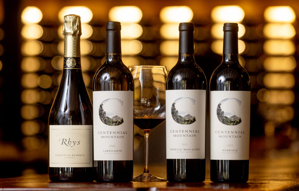 Centennial Mountain Italian varietals and the Rhys Perpetual Reserve sparkling wine Friday, July 13, 2026 in Healdsburg. (John Burgess/The Press Democrat)