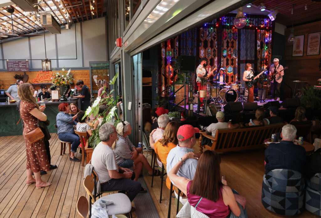 Tae & The Neighborly perform at Little Saint in Healdsburg on Thursday, July 9, 2026. (Christopher Chung/The Press Democrat)