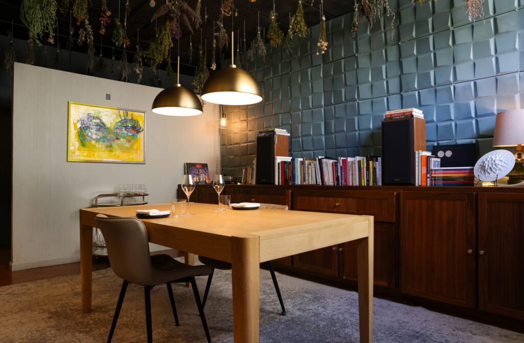 The private dining room at Troubadour Bread & Bistro in Healdsburg on Thursday, July 2, 2026. (Christopher Chung/The Press Democrat)