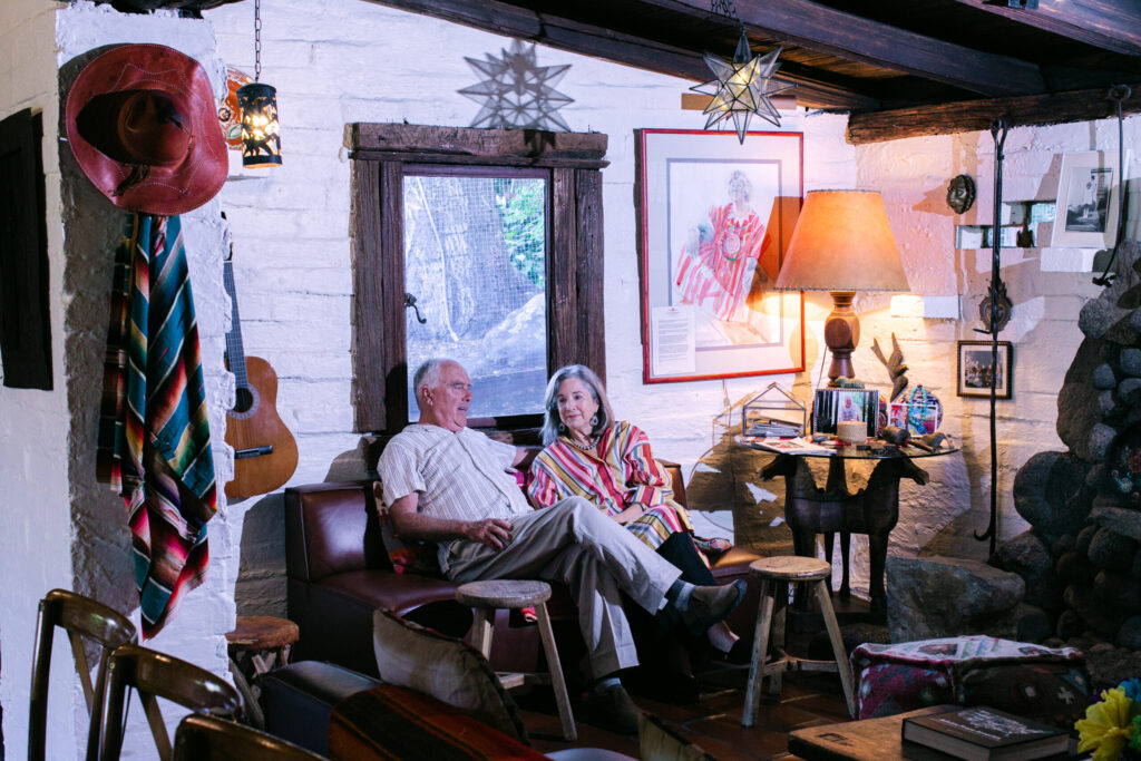 Wendy Westerbeke and her husband, Ted Bucklin, in their updated adobe home at the Westerbeke Ranch in Sonoma. (Eileen Roche)