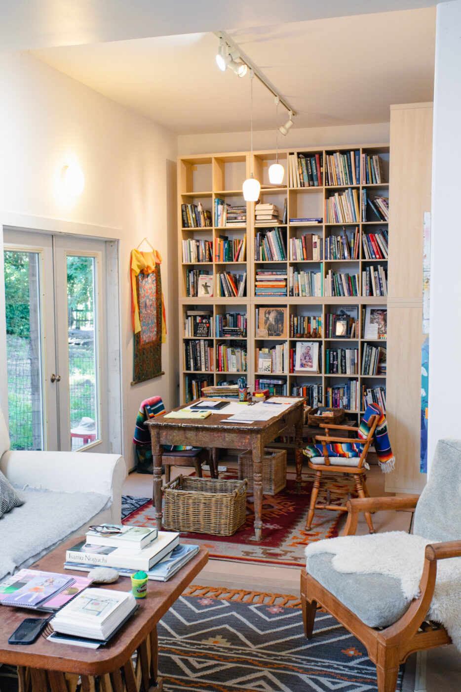 Westerbeke’s art studio on the ground floor of her light and airy one bedroom residence. (Eileen Roche)