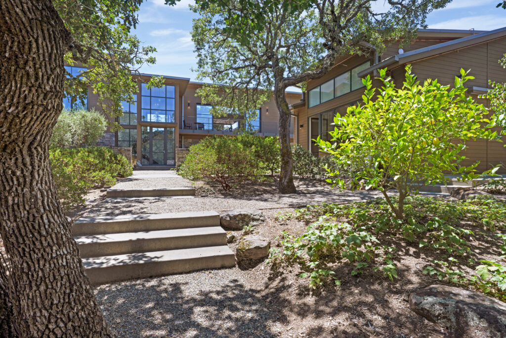 Pathway to the front door. (Jim Nevill / Sotheby’s International Realty)