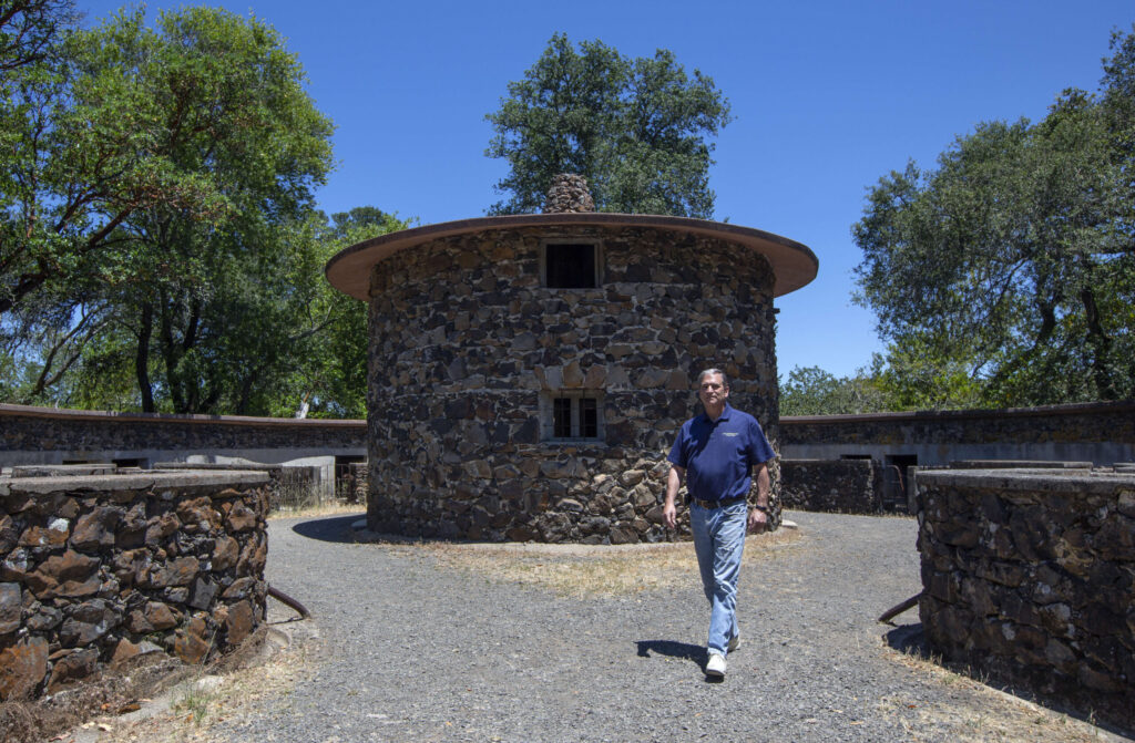 Chuck Levine walks through the Pig Palace at Jack London State Historic Park in Glen Ellen on Monday, June 13, 2022. (Robbi Pengelly/Index-Tribune)