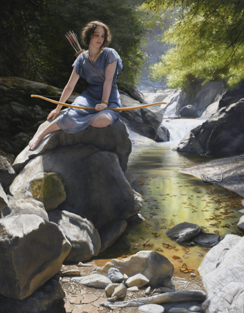 Artist Christopher Leith Evans' award-winning painting, "Artemis Alone at the River of Extinction." (Courtesy of Christopher Leith Evans)