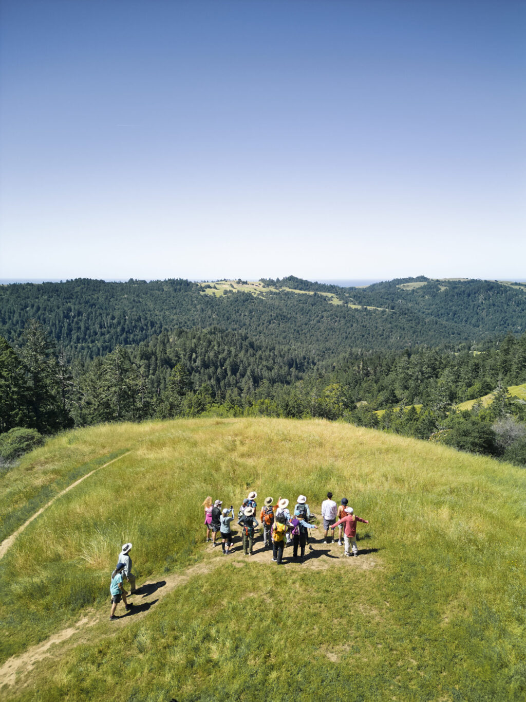 Hikers admire the view while trekking the Camino de Sonoma. (Kim Carroll)