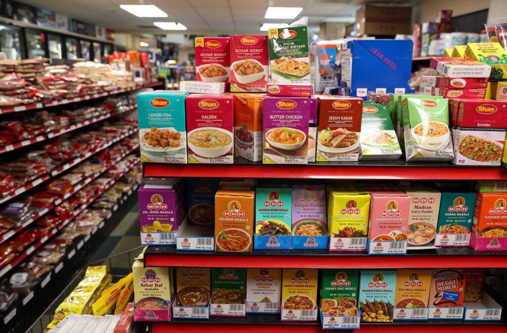 A variety of Indian spice and sauce mixes at the Fuel & Food Market in Santa Rosa on Thursday, June 11, 2026. (Christopher Chung/The Press Democrat)