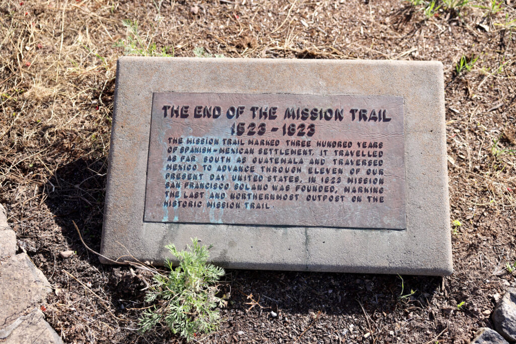 A plaque at the Sonoma Plaza in Sonoma Thursday, May 14, 2026. (Beth Schlanker / The Press Democrat)