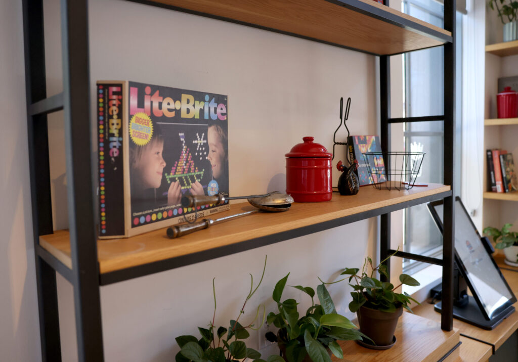 The interior design of SMASH takes inspiration from the classic Lit Brite game in Sonoma Thursday, July 16, 2026. (Beth Schlanker / The Press Democrat)