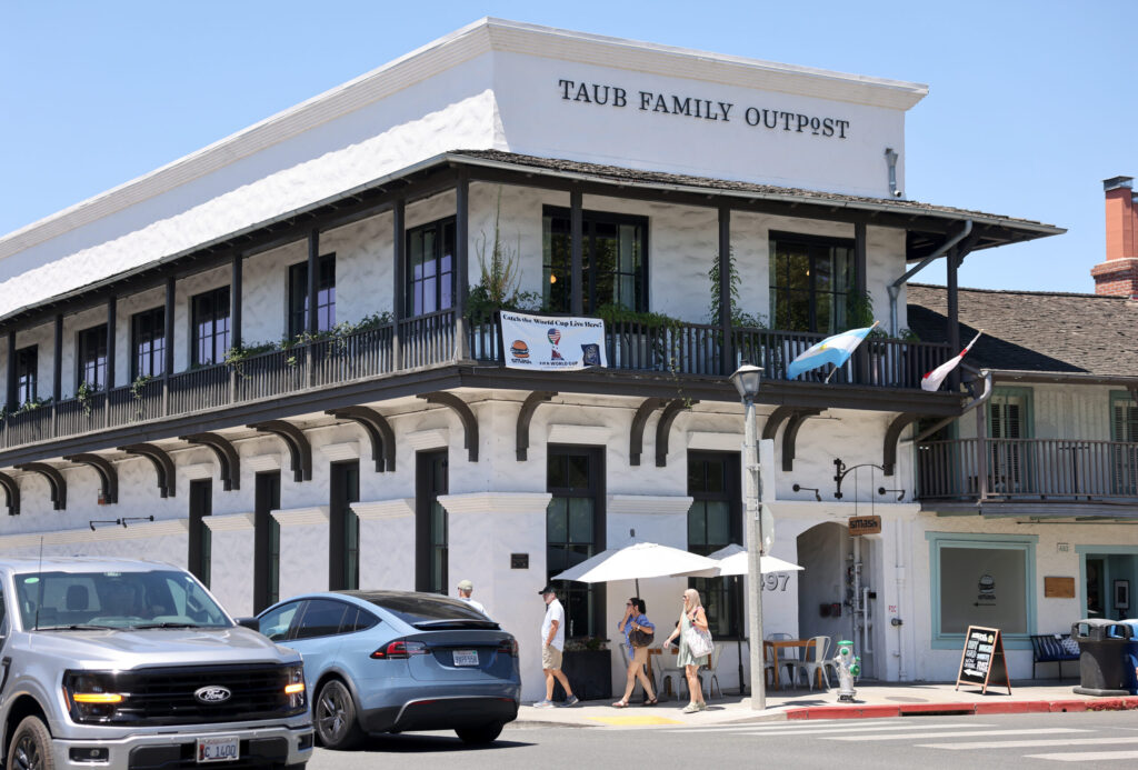 SMASH is located in the historic Spanish Colonial-style bank building on the Sonoma town square in Sonoma Thursday, July 16, 2026. (Beth Schlanker / The Press Democrat)