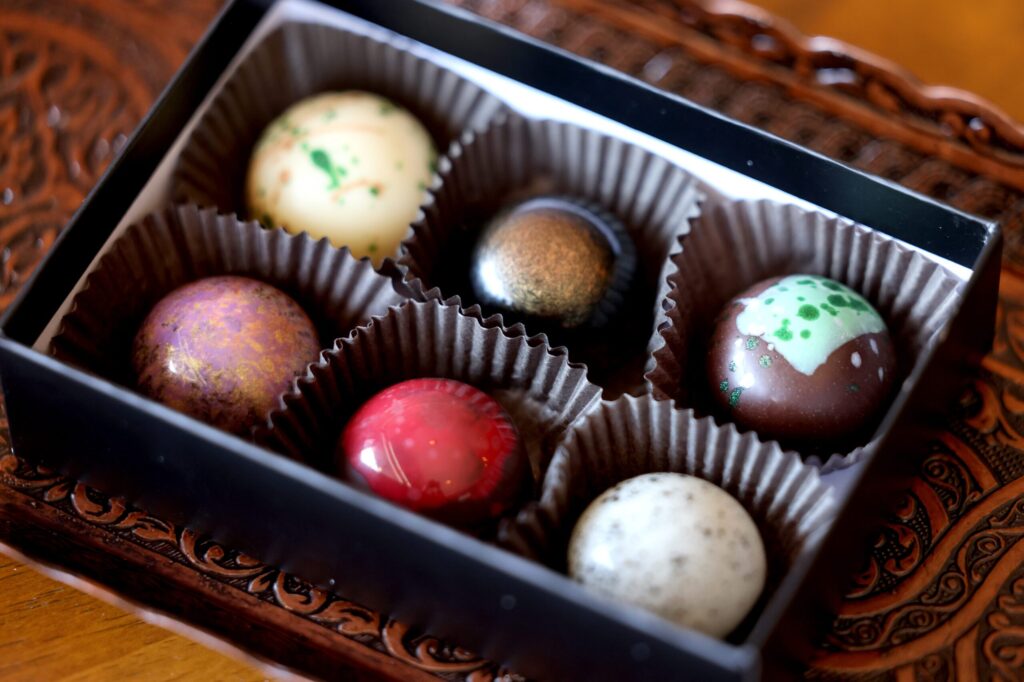 Mad Chocolate Co. truffles at Taste Petaluma in Petaluma Tuesday, Aug. 11, 2026. (Beth Schlanker / The Press Democrat)