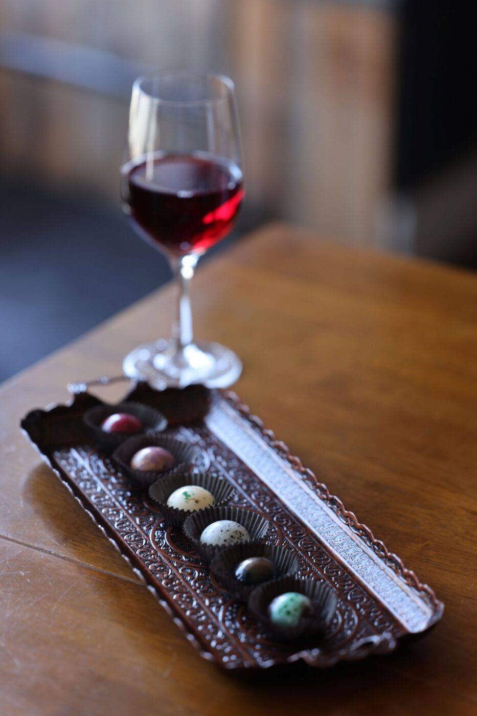 Mad Chocolate Co. truffles at Taste Petaluma in Petaluma Tuesday, Aug. 11, 2026. (Beth Schlanker / The Press Democrat)