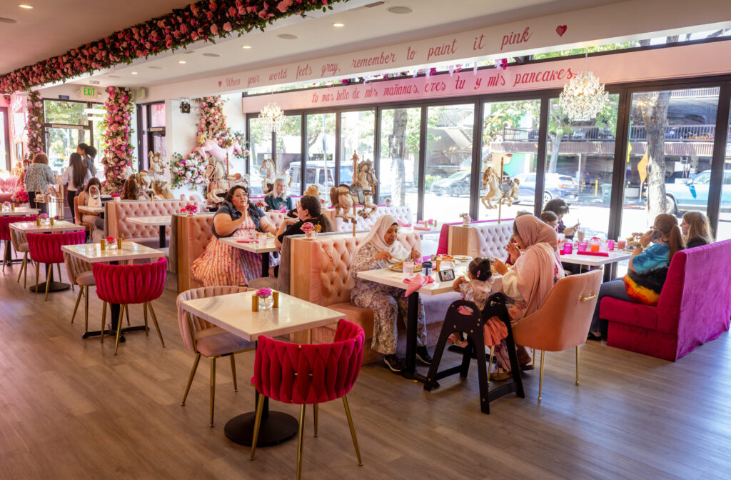 Pink is the theme at Café Carrusel Tuesday, July 28, 2026 in Santa Rosa. (John Burgess/The Press Democrat)