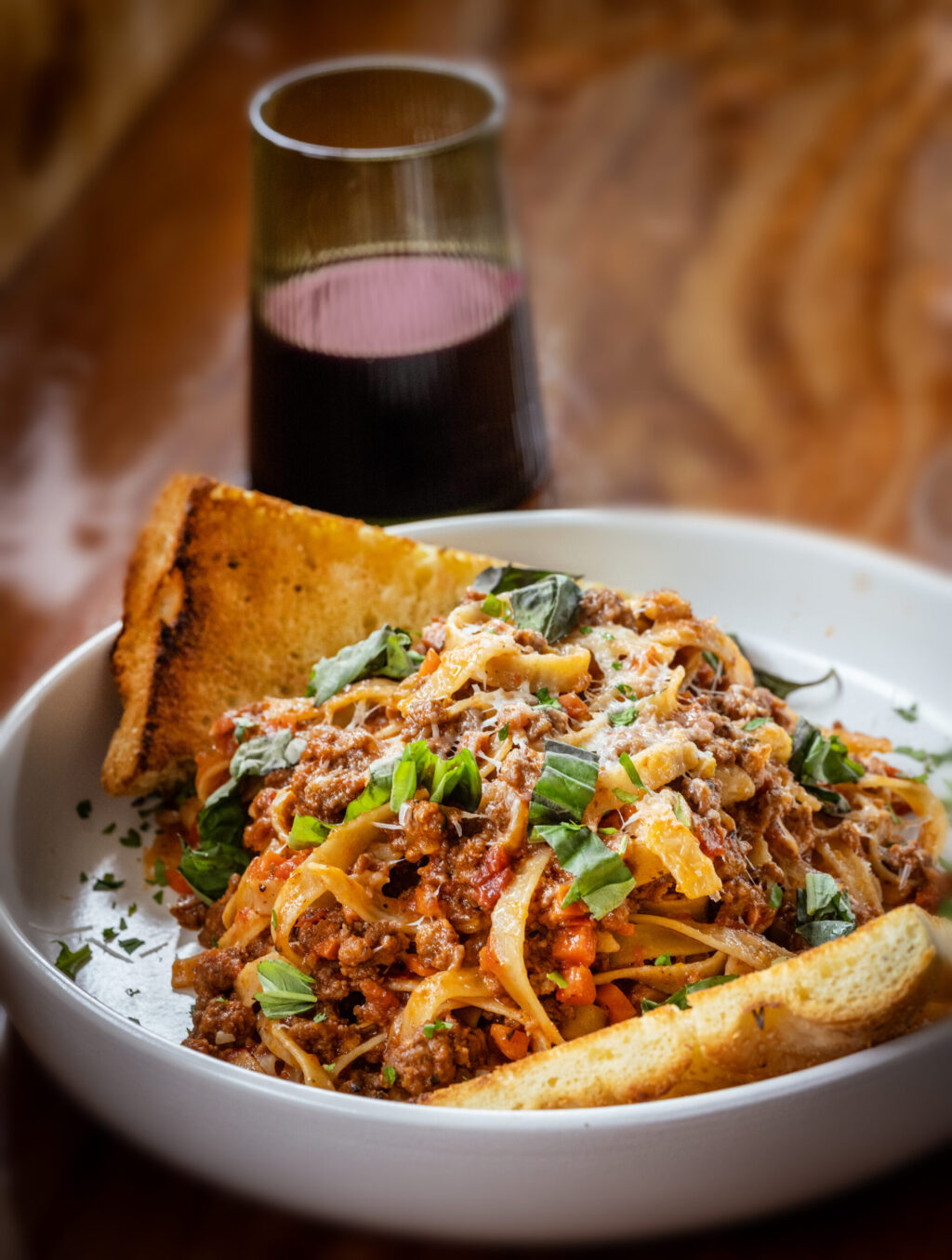 Pasta Bolognese from the Dolce Rosa Café Thursday, August 20, 2026 in Santa Rosa. (John Burgess/The Press Democrat)