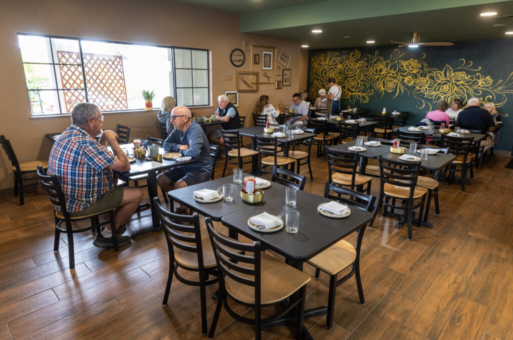 The Dolce Rosa Café dining room Thursday, August 20, 2026 in Santa Rosa. (John Burgess/The Press Democrat)