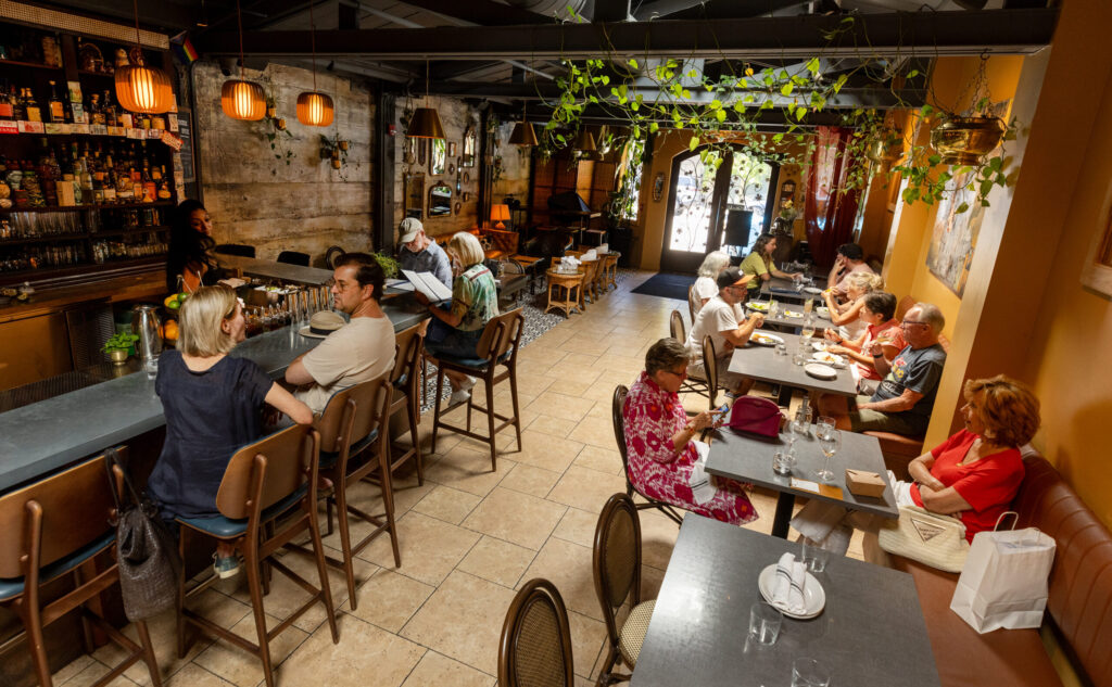 The indoor dining room at Lo & Behold Monday, Aug. 3, 2026 in Healdsburg. (John Burgess/The Press Democrat)