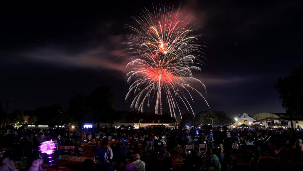 Santa Rosa’s Fired up Freedom fireworks show, Friday, July 4, 2025, at the Sonoma County Fairgrounds. (Kent Porter / The Press Democrat)