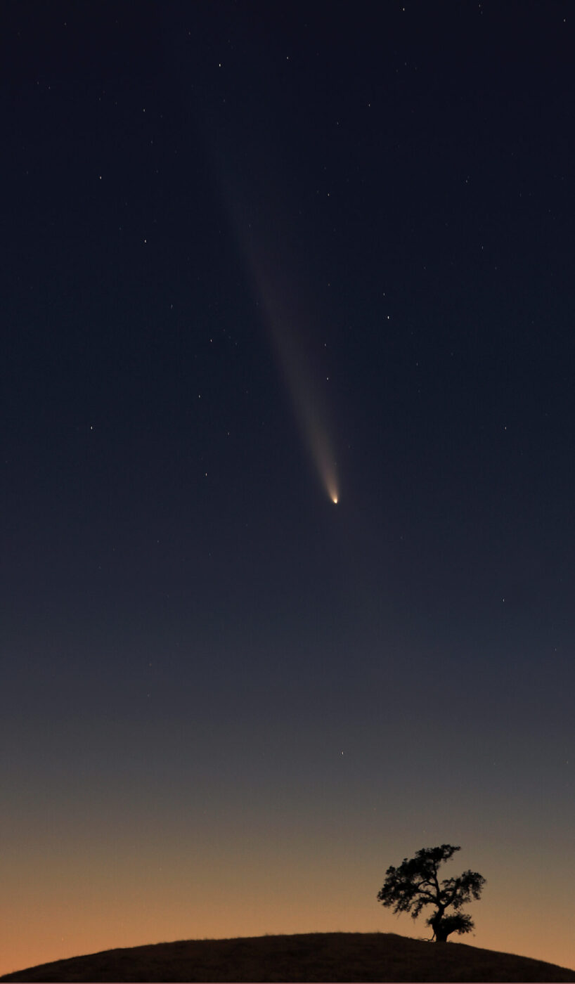 Every 80,000 years the comet C/2023 A3 Tsuchinshan-ATLAS makes an orbit around the Earth’s sun. For the next two-weeks the comet will be visible in the northwest sky approximately 45 minutes after sunset. The photograph was made near Hawkeye Ranch above the Alexander Valley, Sunday, Oct. 13, 2024. (Kent Porter / The Press Democrat)